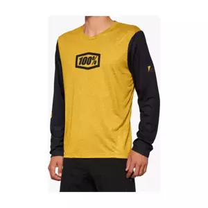 100% SPEEDLAB Cyklistický dres s dlouhým rukávem letní - AIRMATIC - žlutá M