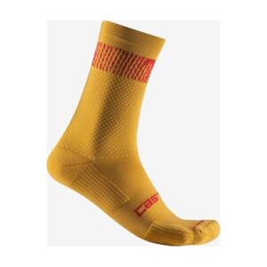 CASTELLI Cyklistické ponožky klasické - UNLIMITED 18 - žlutá 40-43