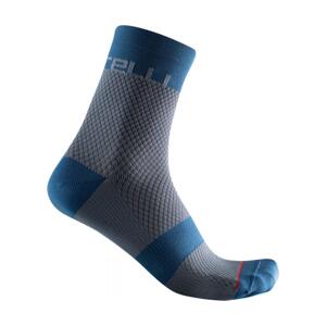 CASTELLI Cyklistické ponožky klasické - VELOCISSIMA 12 - modrá 40-43