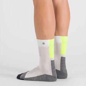 SPORTFUL Cyklistické ponožky klasické - PRIMALOFT - bílá/žlutá 3XL