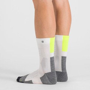 SPORTFUL Cyklistické ponožky klasické - APEX - bílá/žlutá L-XL