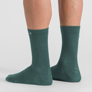 SPORTFUL Cyklistické ponožky klasické - MATCHY WOOL - zelená M-L