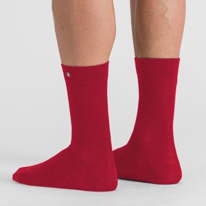 SPORTFUL Cyklistické ponožky klasické - MATCHY WOOL - červená XL