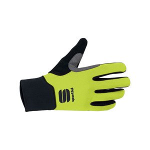 SPORTFUL Cyklistické rukavice dlouhoprsté - KIDS SOFTSHELL - žlutá/černá 10Y