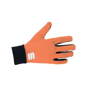 SPORTFUL Cyklistické rukavice dlouhoprsté - LYCRA - oranžová 2XL