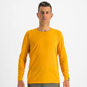 SPORTFUL Cyklistické triko s dlouhým rukávem - XPLORE - žlutá
