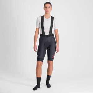 SPORTFUL Cyklistické kalhoty krátké s laclem - FIANDRE NORAIN - černá L