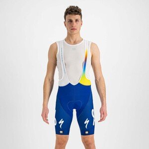 SPORTFUL Cyklistické kalhoty krátké s laclem - TOTAL ENERGIES BODYFIT PRO CLASSIC - modrá XS