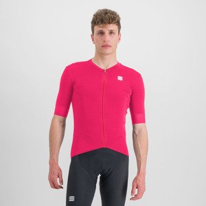 SPORTFUL Cyklistický dres s krátkým rukávem - MONOCROM - růžová 2XL