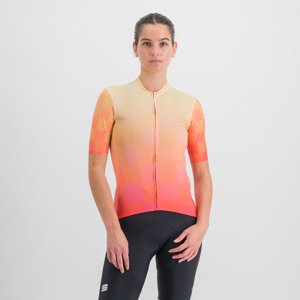 SPORTFUL Cyklistický dres s krátkým rukávem - ROCKET - oranžová/béžová L