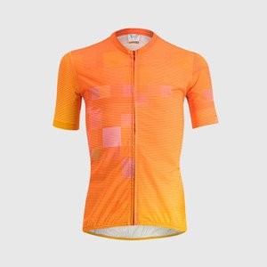 SPORTFUL Cyklistický dres s krátkým rukávem - ROCKET KID - oranžová 14Y