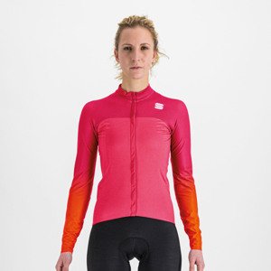SPORTFUL Cyklistický dres s dlouhým rukávem zimní - BODYFIT PRO THERMAL - růžová