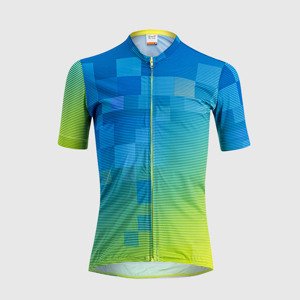 SPORTFUL Cyklistický dres s krátkým rukávem - ROCKET KID - modrá/žlutá 10Y