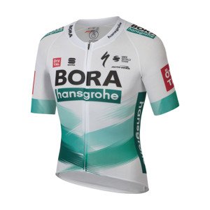 SPORTFUL Cyklistický dres s krátkým rukávem - BOMBER BORA TOUR DE FRANCE - bílá/zelená XL