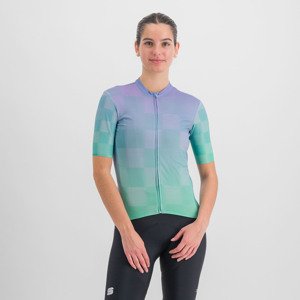 SPORTFUL Cyklistický dres s krátkým rukávem - ROCKET - fialová/světle zelená M