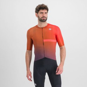 SPORTFUL Cyklistický dres s krátkým rukávem - BOMBER - oranžová XL