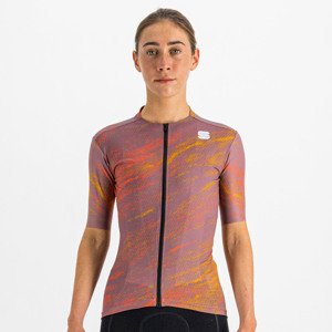 SPORTFUL Cyklistický dres s krátkým rukávem - CLIFF SUPERGIARA - fialová/oranžová M