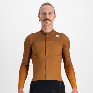 SPORTFUL Cyklistický dres s krátkým rukávem - BODYFIT PRO - hnědá XL