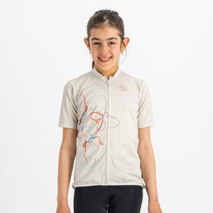 SPORTFUL Cyklistický dres s krátkým rukávem - CHECKMATE - bílá 8Y