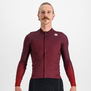SPORTFUL Cyklistický dres s dlouhým rukávem zimní - BODYFIT PRO - bordó M