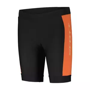 SCOTT Cyklistické kalhoty krátké bez laclu - RC PRO JR - černá/oranžová