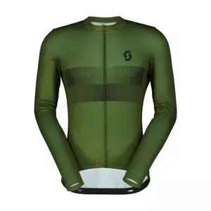 SCOTT Cyklistický dres s dlouhým rukávem letní - RC TEAM 10 - zelená 2XL