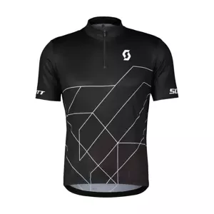 SCOTT Cyklistický dres s krátkým rukávem - RC TEAM 20 - černá/bílá 2XL