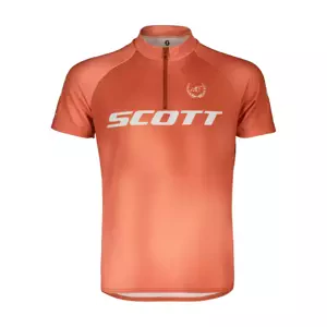 SCOTT Cyklistický dres s krátkým rukávem - RC PRO JR - oranžová 128 cm