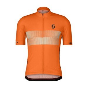 SCOTT Cyklistický dres s krátkým rukávem - RC TEAM 10 - oranžová L