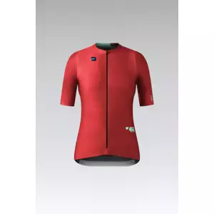 GOBIK Cyklistický dres s krátkým rukávem - ATTITUDE 2.0 - červená/bordó/oranžová