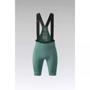 GOBIK Cyklistické kalhoty krátké s laclem - MATT 2.0 K9 W - zelená M