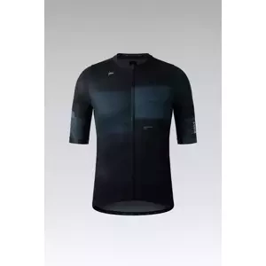 GOBIK Cyklistický dres s krátkým rukávem - STARK - černá/modrá