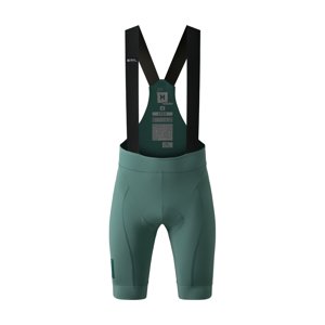 GOBIK Cyklistické kalhoty krátké s laclem - MATT 2.0 K10 - zelená XL