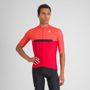 SPORTFUL Cyklistický dres s krátkým rukávem - PISTA - červená 3XL
