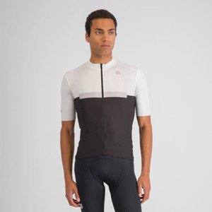 SPORTFUL Cyklistický dres s krátkým rukávem - PISTA - černá/bílá 3XL