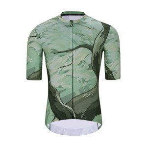 HOLOKOLO Cyklistický dres s krátkým rukávem - FOREST - zelená/hnědá