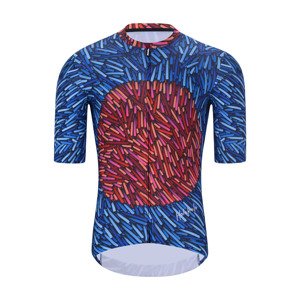 HOLOKOLO Cyklistický dres s krátkým rukávem - TAMELESS - modrá/červená