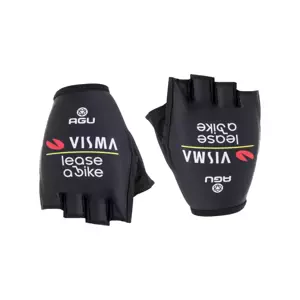 AGU Cyklistické rukavice krátkoprsté - REPLICA VISMA | LEASE A BIKE 2024 - černá