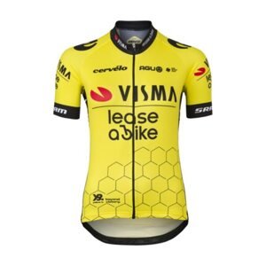 AGU Cyklistický dres s krátkým rukávem - REPLICA VISMA | LEASE A BIKE W 2024 - žlutá/černá M