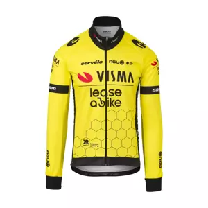 AGU Cyklistická zateplená bunda - REPLICA VISMA | LEASE A BIKE 2024 - žlutá/černá M