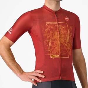 CASTELLI Cyklistický dres s krátkým rukávem - GIRO107 ROMA - červená