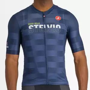 CASTELLI Cyklistický dres s krátkým rukávem - GIRO107 STELVIO - modrá 2XL