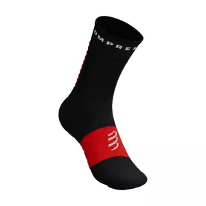 COMPRESSPORT Cyklistické ponožky klasické - ULTRA TRAIL V2.0  - černá/červená 39-41