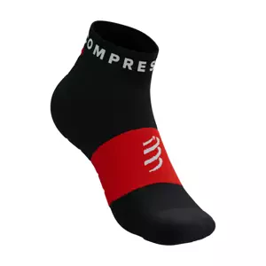COMPRESSPORT Cyklistické ponožky kotníkové - ULTRA TRAIL - černá/červená
