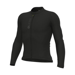 ALÉ Cyklistický dres s dlouhým rukávem letní - PRAGMA COLOR BLOCK - černá