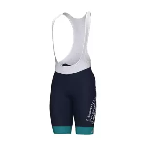 ALÉ Cyklistické kalhoty krátké s laclem - BAHRAIN VICTORIOUS 2024 - modrá/bílá 2XL