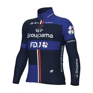 ALÉ Cyklistická zateplená bunda - GROUPAMA FDJ 2024 - modrá