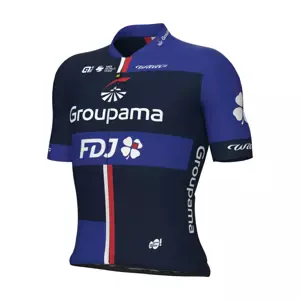 ALÉ Cyklistický dres s krátkým rukávem - GROUPAMA FDJ 2024 - modrá XL