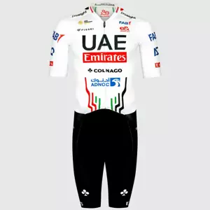 PISSEI Cyklistická kombinéza - UAE TEAM EMIRATES 2024 - bílá/černá