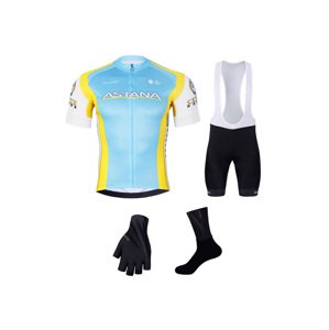 BONAVELO Cyklistický mega set - ASTANA - černá/žlutá/bílá/modrá